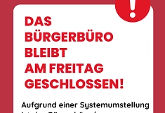 Bürgerbüro geschlossen