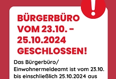 Bürgerbüro geschlossen 3.0